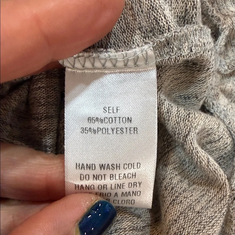 Easel Women’s Boho heathered ruffle sleeve/hem  sweater tunic Taupe Size Small - Picture 4 of 9